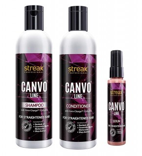 Streax Professional Canvoline Complete Hair Care Combo Canvoline Shampoo  250 ml + Conditioner 250 ml +